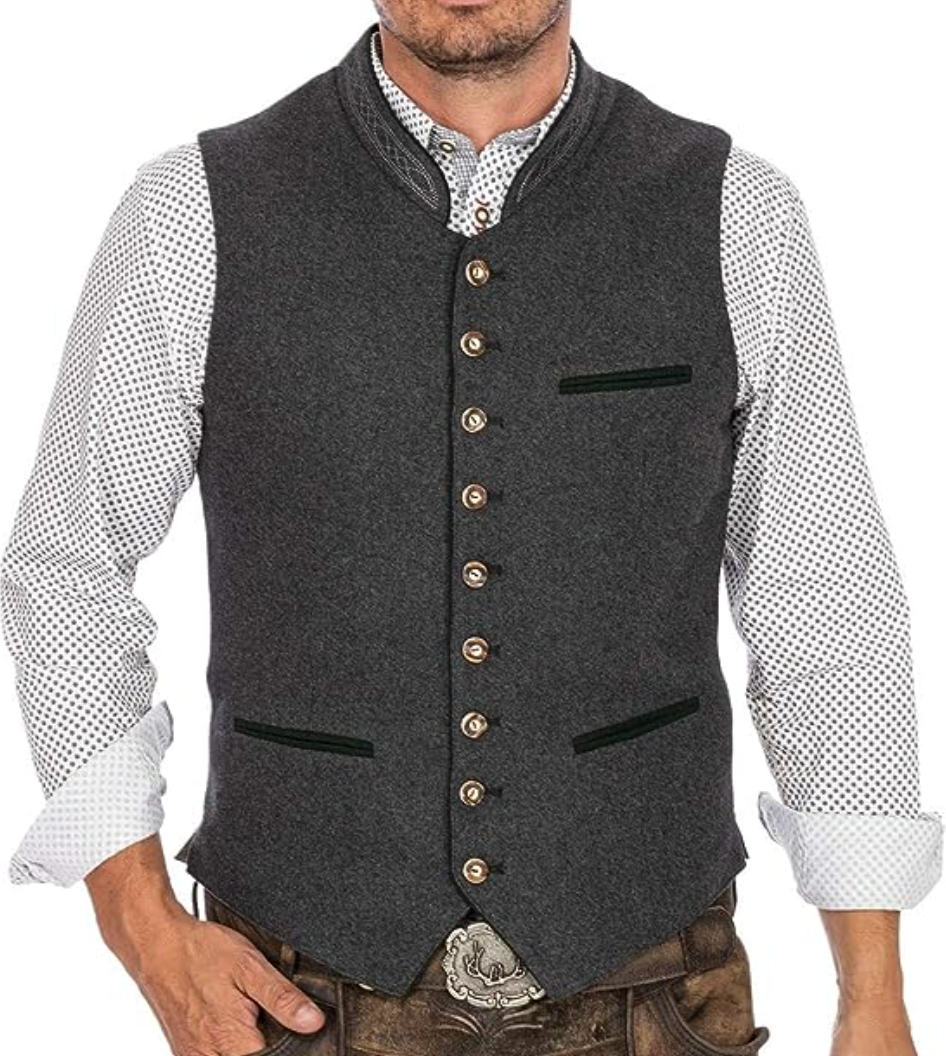 Men's Classic Embroidered Vest | ventumra
