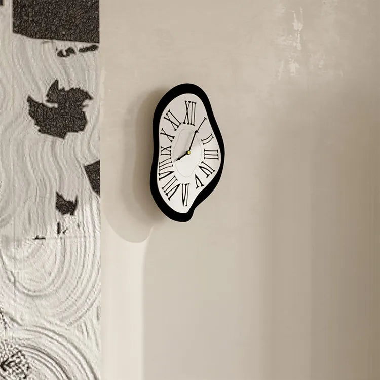 Melting Roman Numeral Wall Clock Unique Art Piece | ventumra