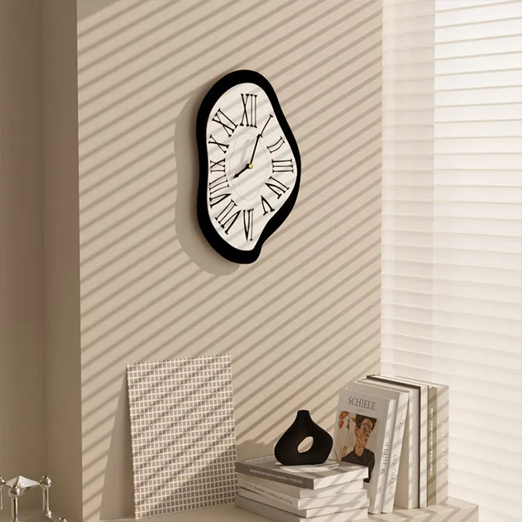 Melting Roman Numeral Wall Clock Unique Art Piece | ventumra