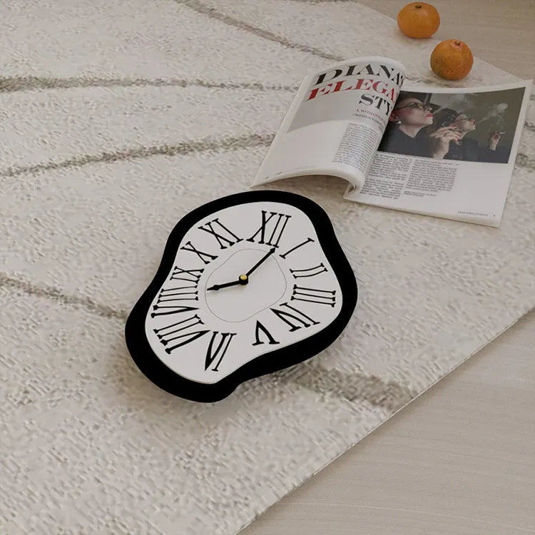 Melting Roman Numeral Wall Clock Unique Art Piece | ventumra