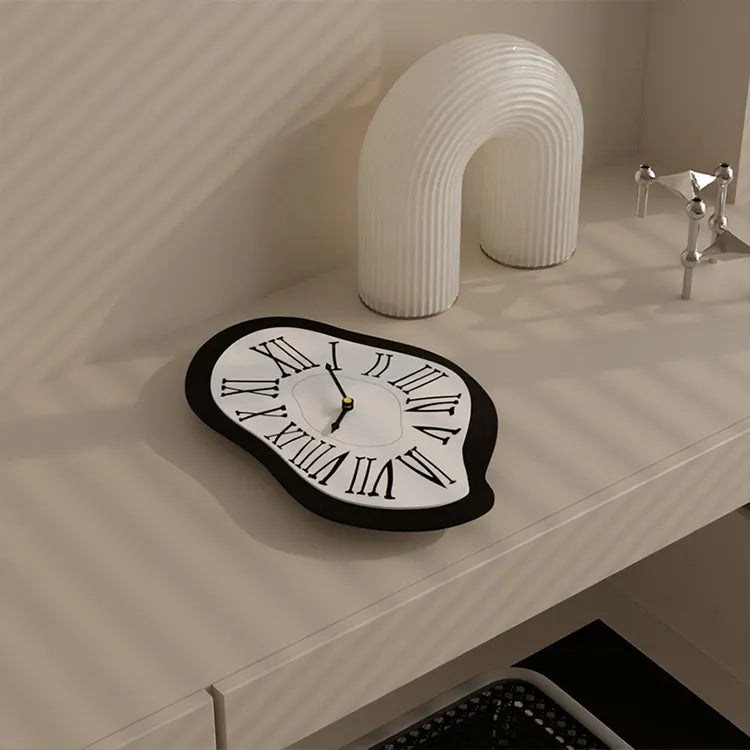 Melting Roman Numeral Wall Clock Unique Art Piece | ventumra