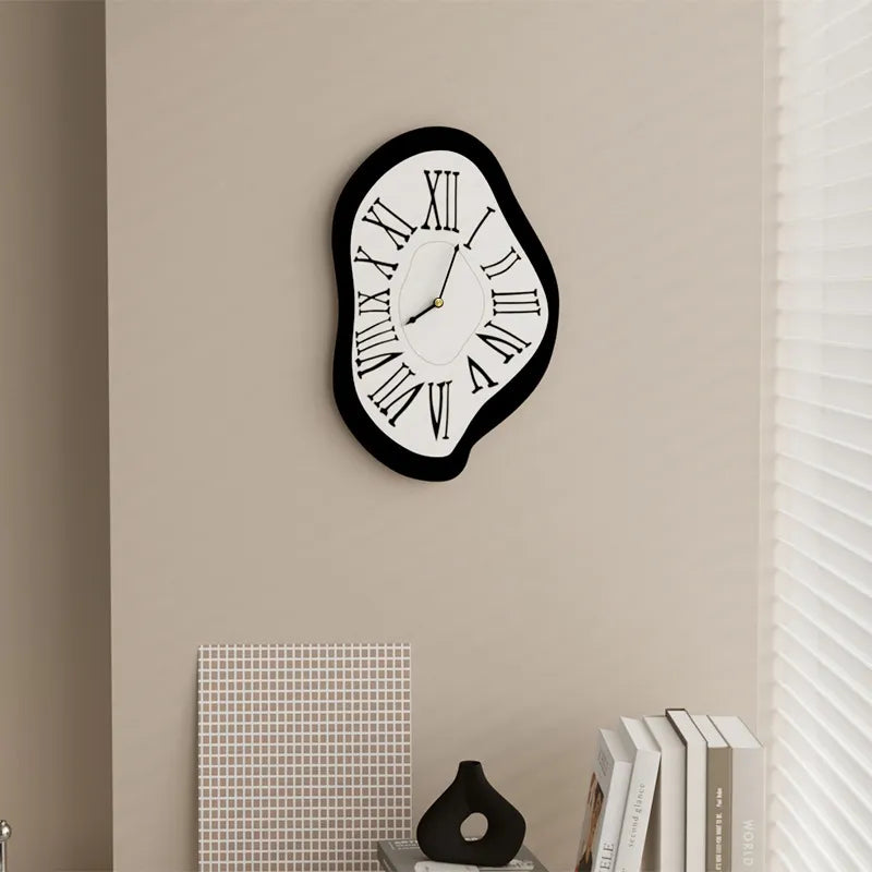 Melting Roman Numeral Wall Clock Unique Art Piece | ventumra