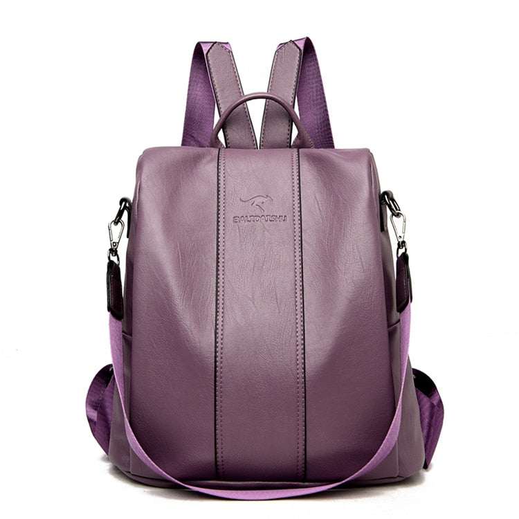 Vintage Leather Convertible Backpack for Women | ventumra