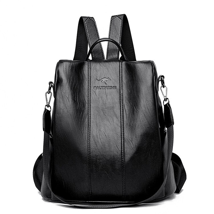 Vintage Leather Convertible Backpack for Women | ventumra