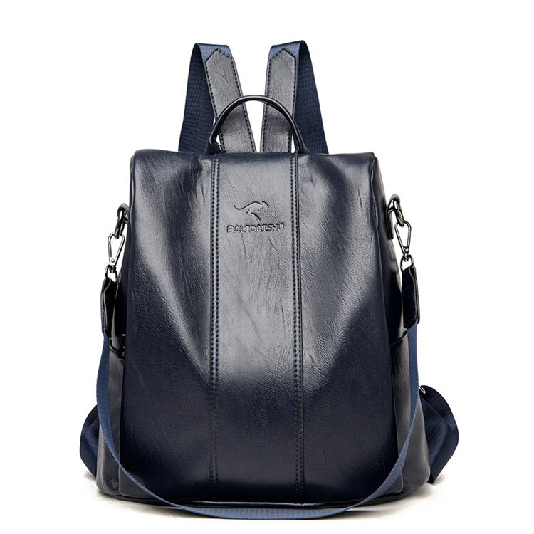 Vintage Leather Convertible Backpack for Women | ventumra