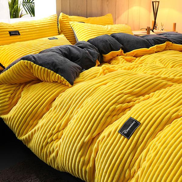 Thickened Corduroy Velvet Bedding Set | ventumra