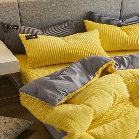 Thickened Corduroy Velvet Bedding Set | ventumra