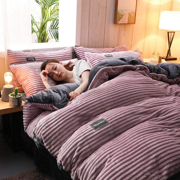 Thickened Corduroy Velvet Bedding Set | ventumra