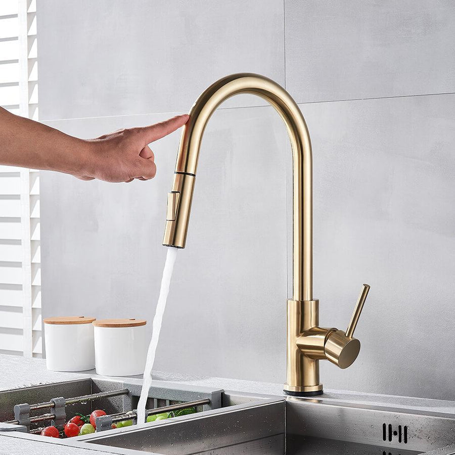 TouchTech Touchless Sensor Kitchen Faucet with Pull-Down Sprayer | ventumra