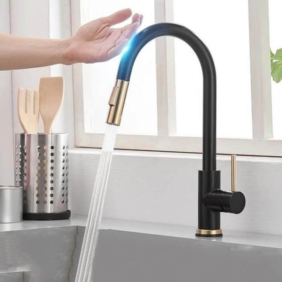 TouchTech Touchless Sensor Kitchen Faucet with Pull-Down Sprayer | ventumra