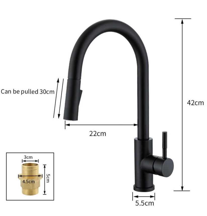 TouchTech Touchless Sensor Kitchen Faucet with Pull-Down Sprayer | ventumra