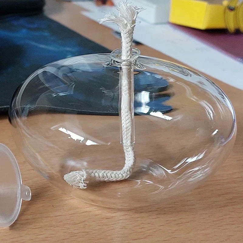 Glass Oil Lamp for a Cozy Atmosphere | ventumra