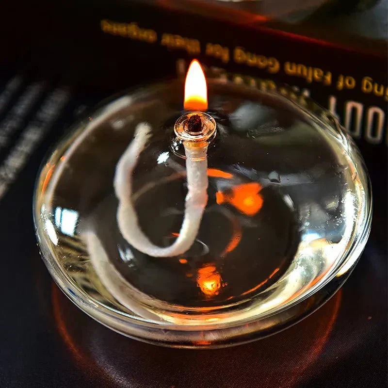 Glass Oil Lamp for a Cozy Atmosphere | ventumra