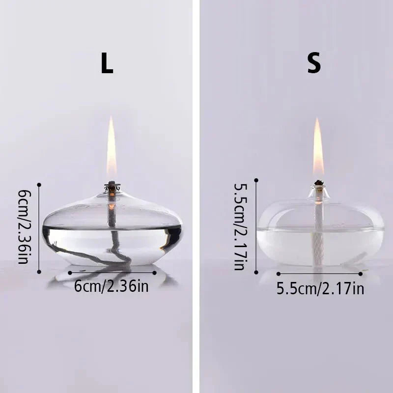 Glass Oil Lamp for a Cozy Atmosphere | ventumra
