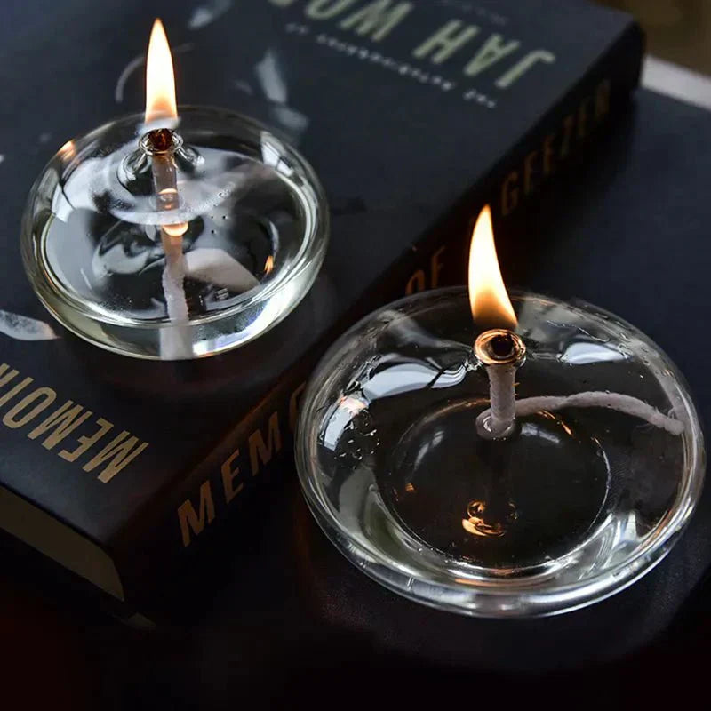 Glass Oil Lamp for a Cozy Atmosphere | ventumra