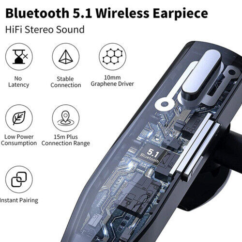 Trucker Dual Mic Wireless Bluetooth 5.1 Noise Cancelling Headset/Earphones | ventumra