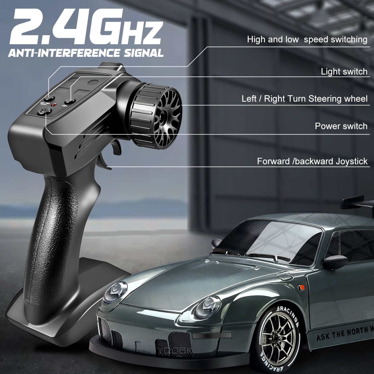Ultimate 1:24 RC Drift Car with LED Wheels – Rechargeable 4WD Racing Toy | ventumra