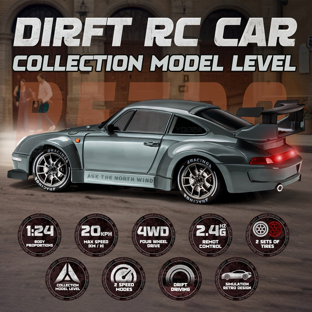 Ultimate 1:24 RC Drift Car with LED Wheels – Rechargeable 4WD Racing Toy | ventumra