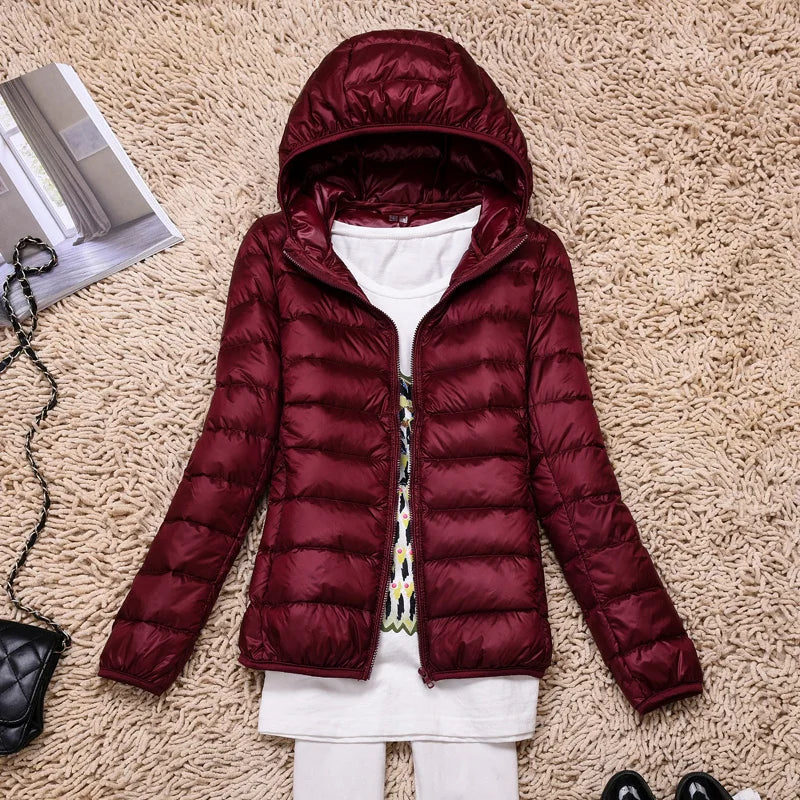 Hooded Lightweight Down Jacket for Women | ventumra