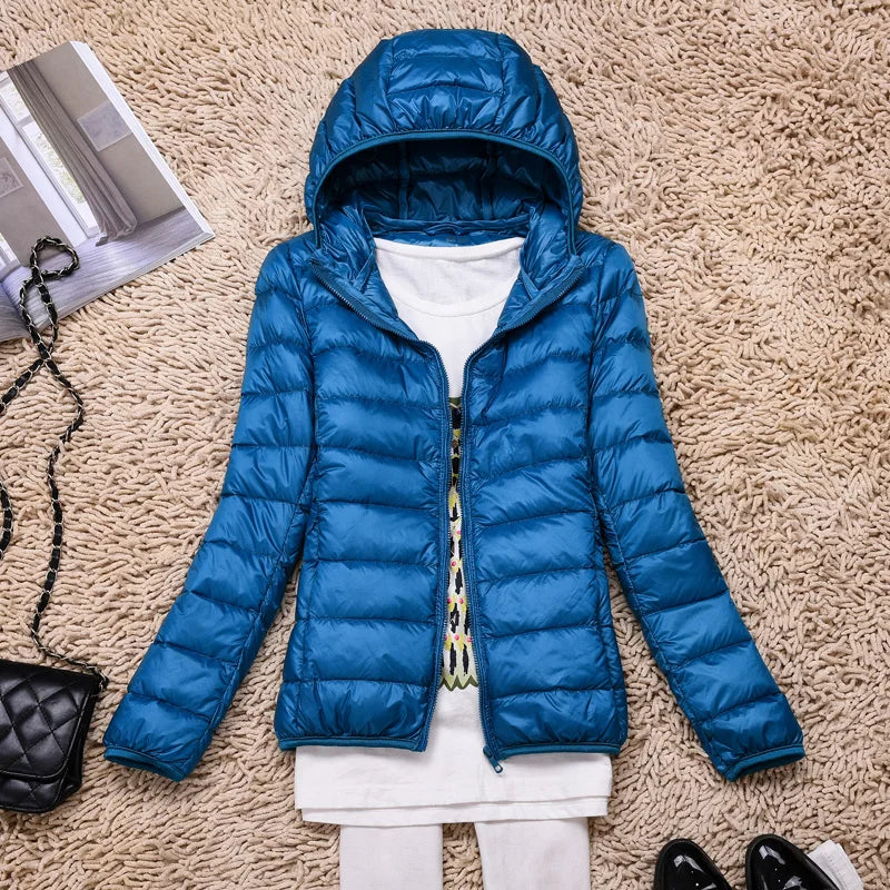 Hooded Lightweight Down Jacket for Women | ventumra