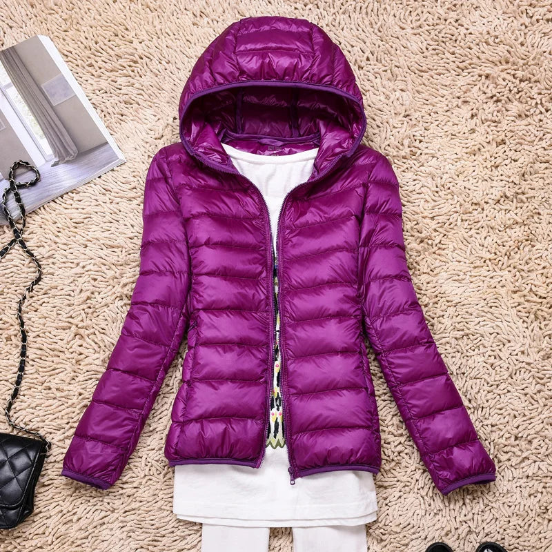Hooded Lightweight Down Jacket for Women | ventumra