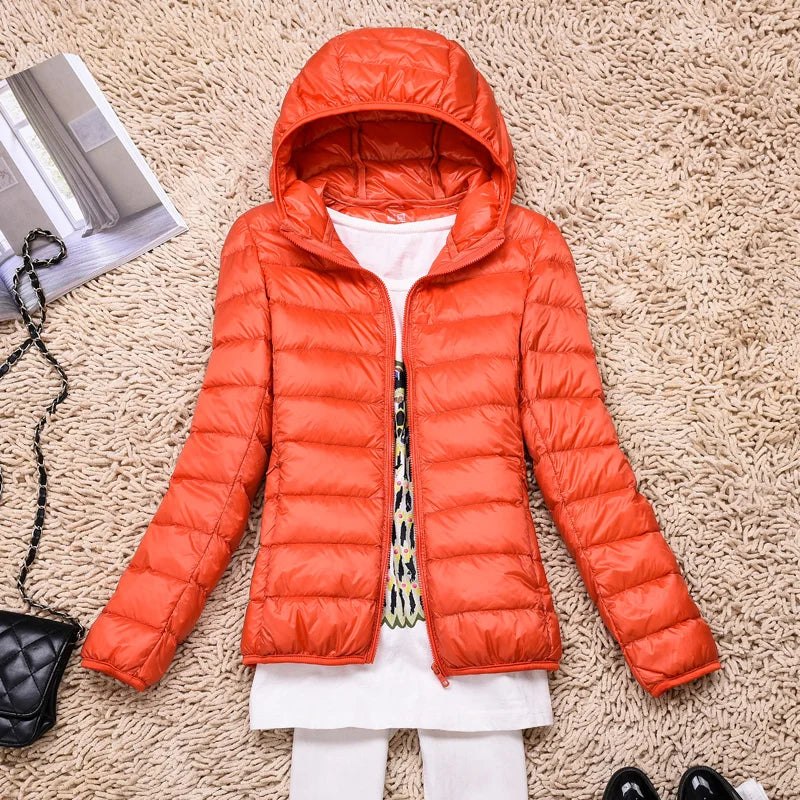 Hooded Lightweight Down Jacket for Women | ventumra