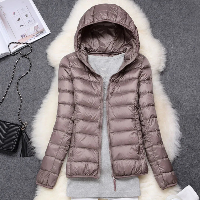 Hooded Lightweight Down Jacket for Women | ventumra