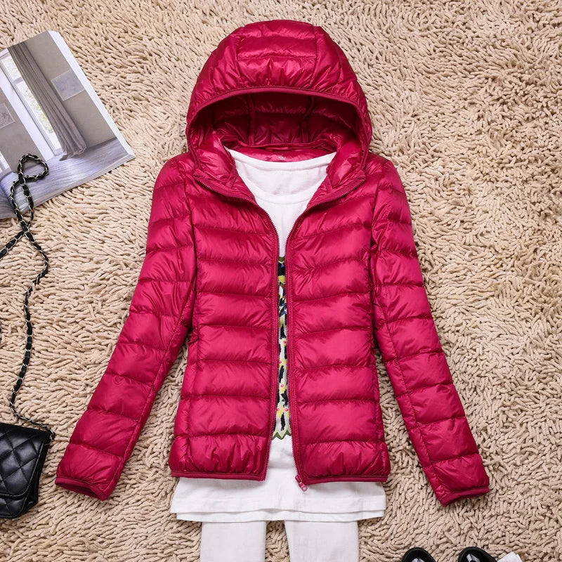 Hooded Lightweight Down Jacket for Women | ventumra