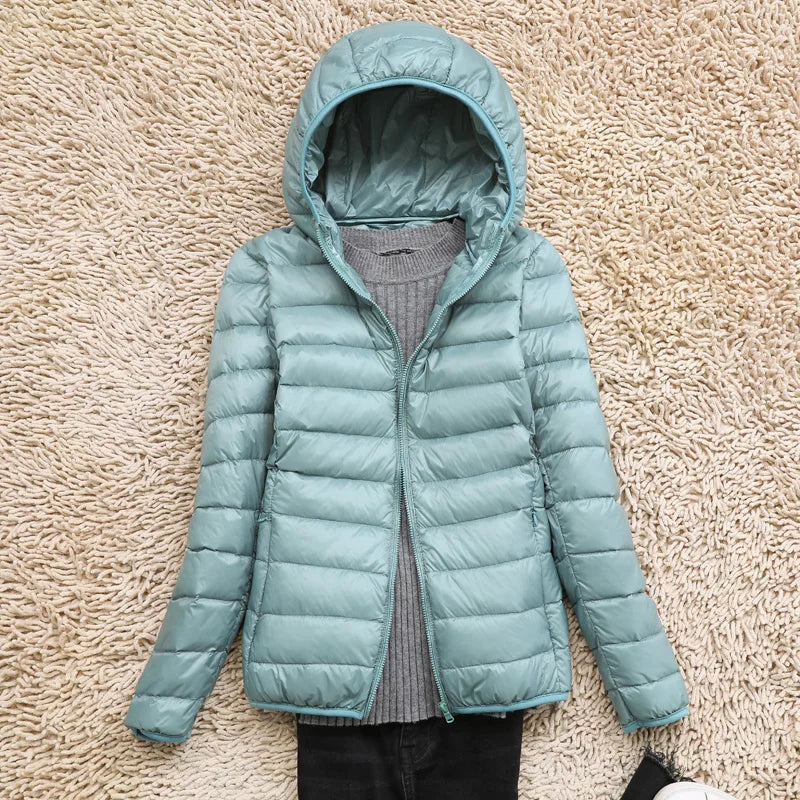 Hooded Lightweight Down Jacket for Women | ventumra