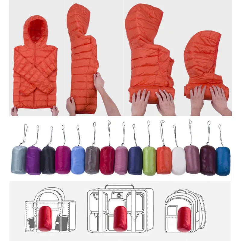 Hooded Lightweight Down Jacket for Women | ventumra