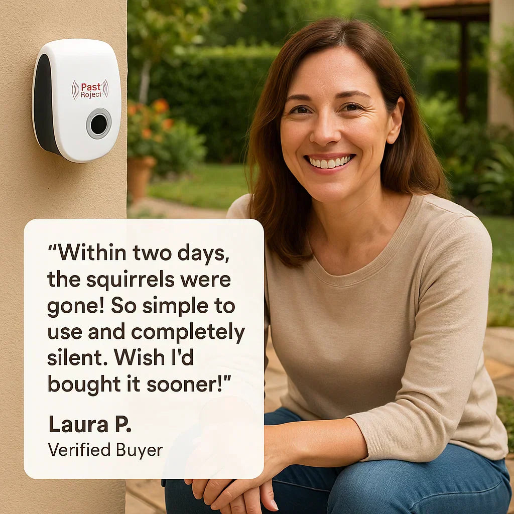 Ultrasonic Pest Repeller - Deters Squirrels in 48 Hrs for Outdoors | ventumra