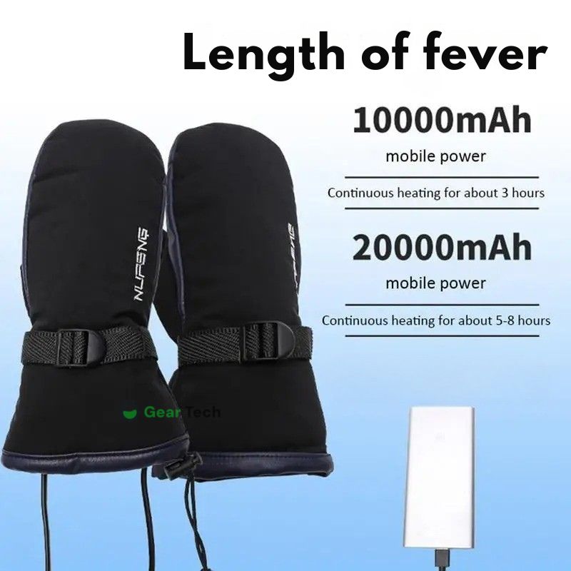 USB Electric Heated Mittens Waterproof & Dual-Sided Heating | ventumra