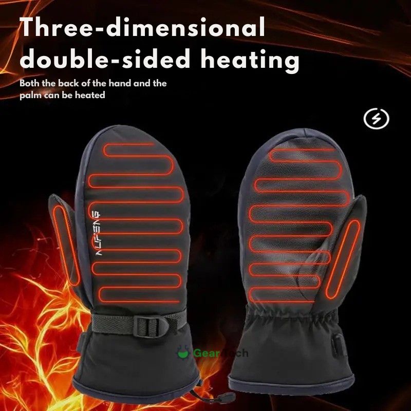 USB Electric Heated Mittens Waterproof & Dual-Sided Heating | ventumra
