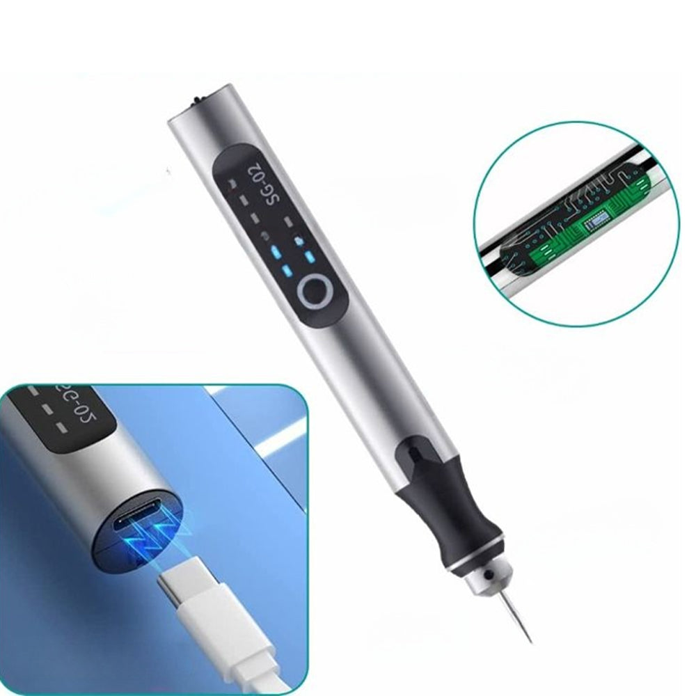 USB Rechargeable Engraving Pen Precise and Quiet Metal, Adjustable Speed | ventumra