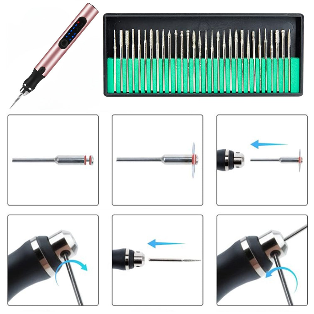 USB Rechargeable Engraving Pen Precise and Quiet Metal, Adjustable Speed | ventumra