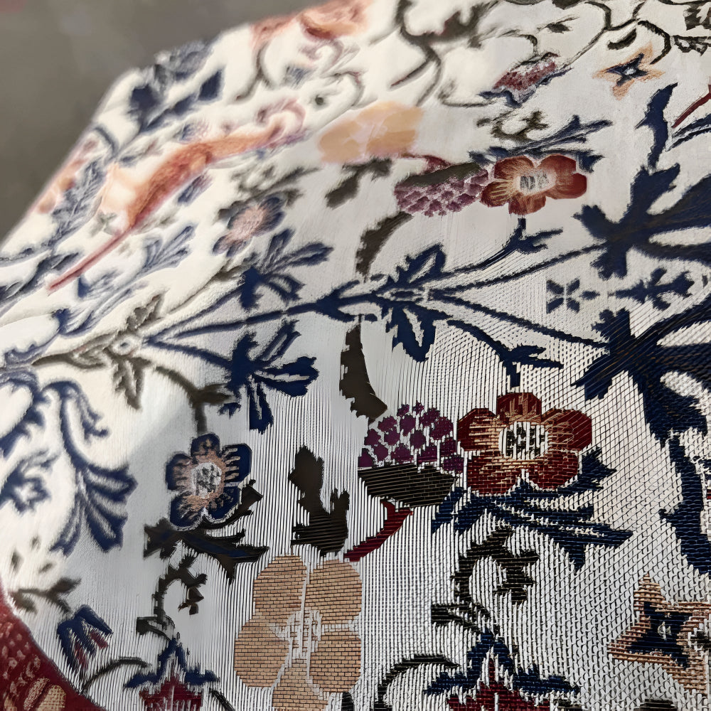Vintage Floral & Bird Jacquard Table Runner | ventumra
