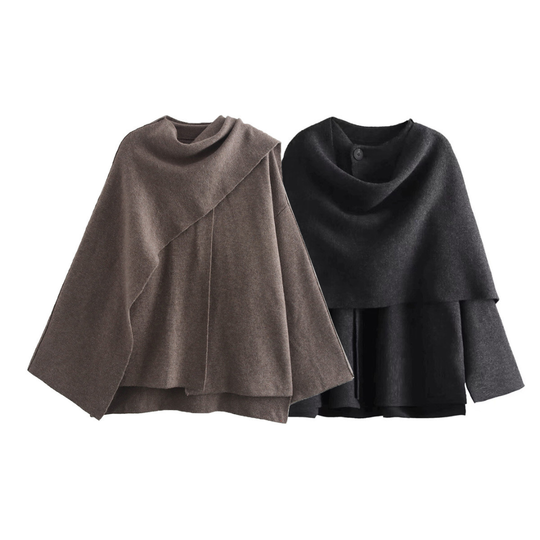Flowy Asymmetrical Draped Cape | ventumra