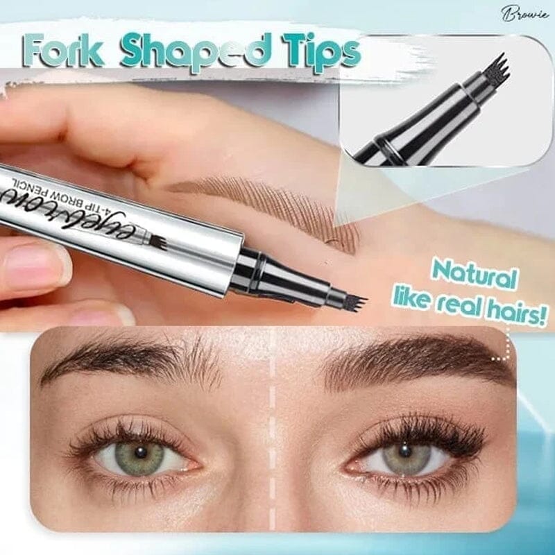 Waterproof 3D Microblading Eyebrow Pencil with 4 Fork Tips | ventumra