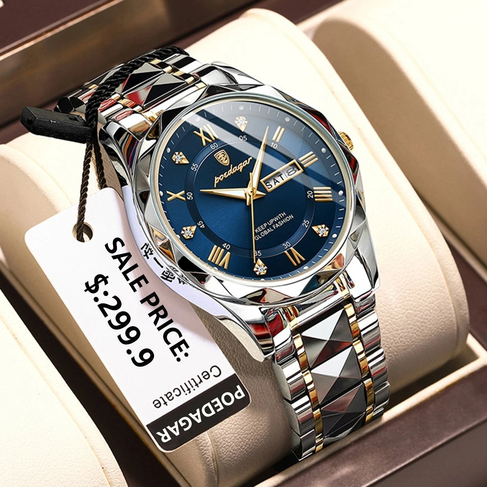Men's Waterproof Watch with Luminous Dial | ventumra