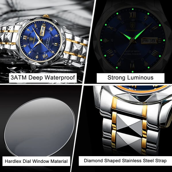 Men's Waterproof Watch with Luminous Dial | ventumra