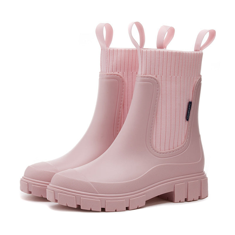 Waterproof Rubber Boots for Women Height-Increasing Platform & Slip-Resistant PVC | ventumra