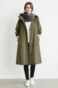 Wind and Waterproof Trench Coat for Women – With Hood for Autumn & Winter | ventumra