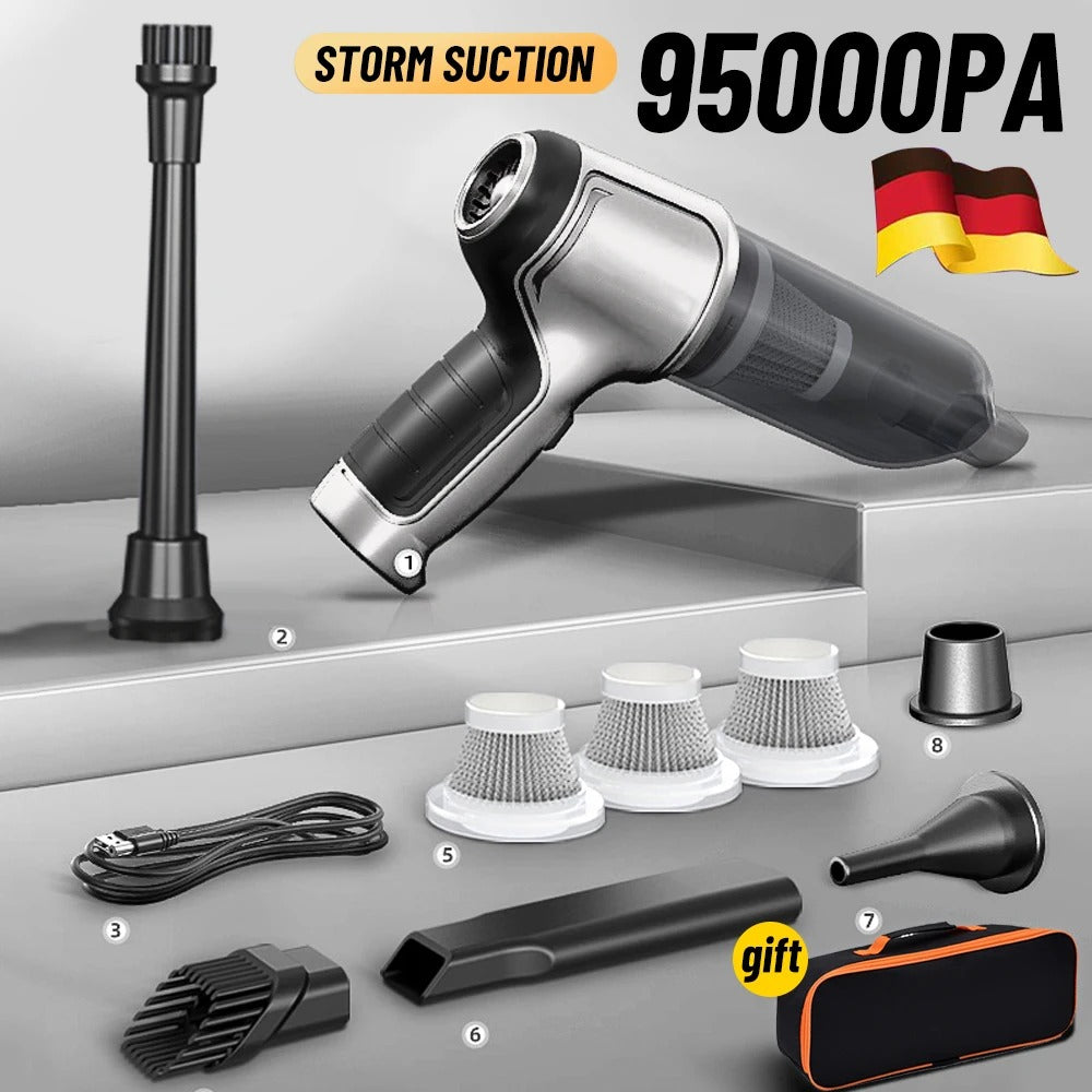 Wireless Car Vacuum Cleaner with 95000PA Suction Power – Lightweight & Quiet | ventumra