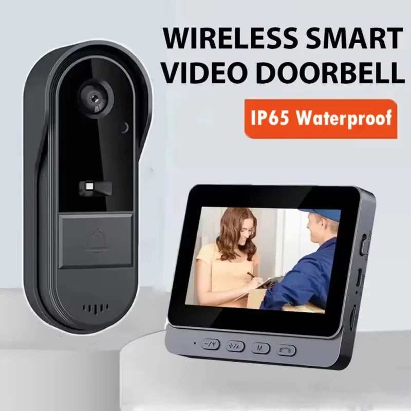 Wireless Video Doorbell with Intercom and HD Night Vision – 4.3” IPS Display, Waterproof | ventumra