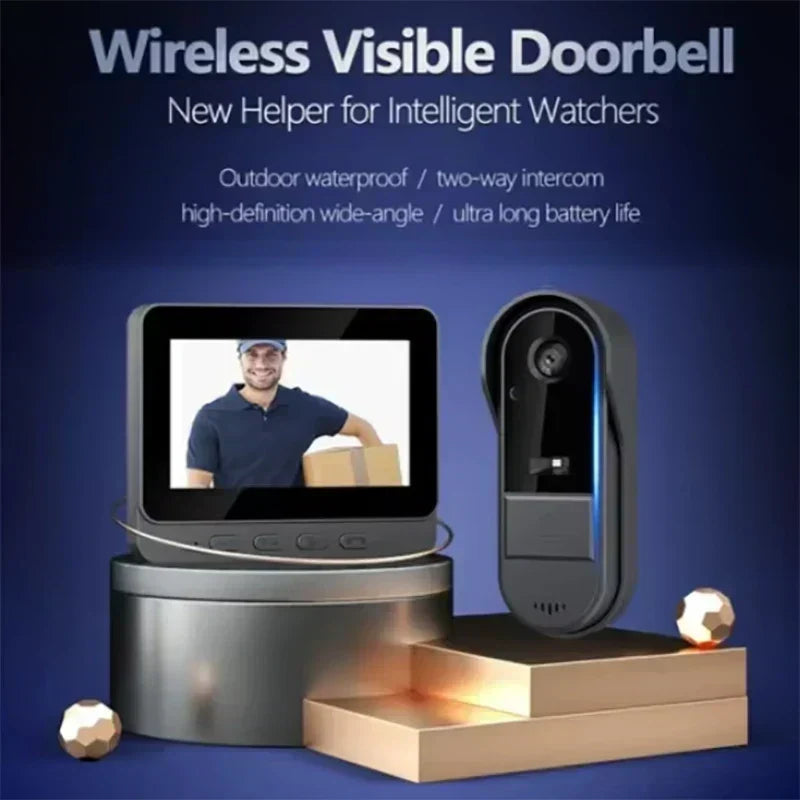 Wireless Video Doorbell with Intercom and HD Night Vision – 4.3” IPS Display, Waterproof | ventumra