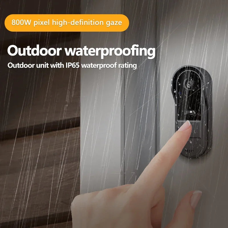 Wireless Video Doorbell with Intercom and HD Night Vision – 4.3” IPS Display, Waterproof | ventumra