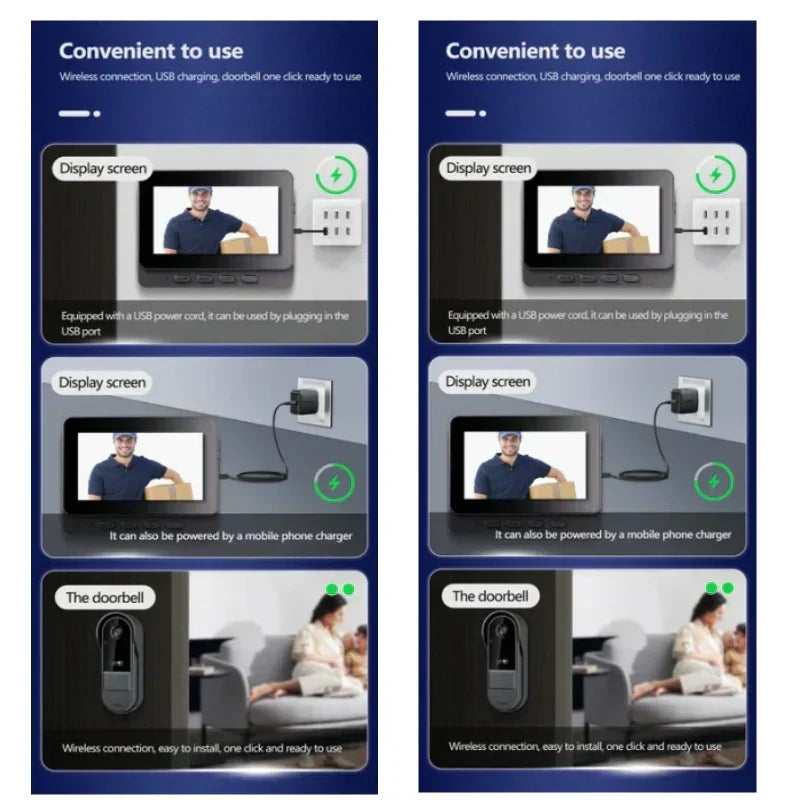 Wireless Video Doorbell with Intercom and HD Night Vision – 4.3” IPS Display, Waterproof | ventumra