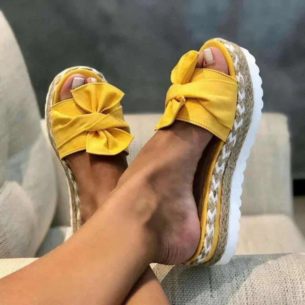 Comfortable Bow Platform Sandals | ventumra