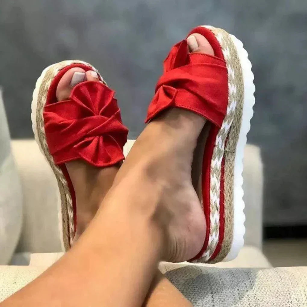 Comfortable Bow Platform Sandals | ventumra