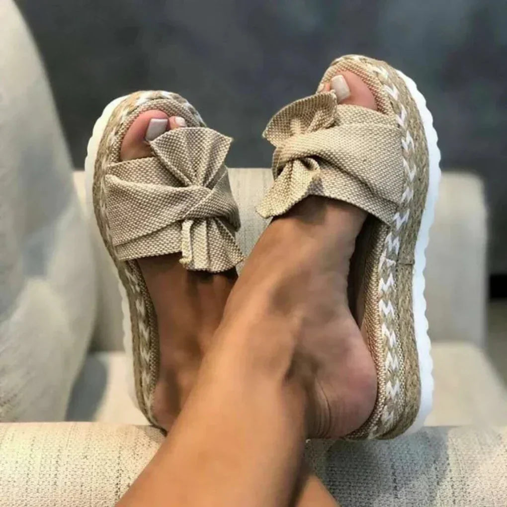 Comfortable Bow Platform Sandals | ventumra